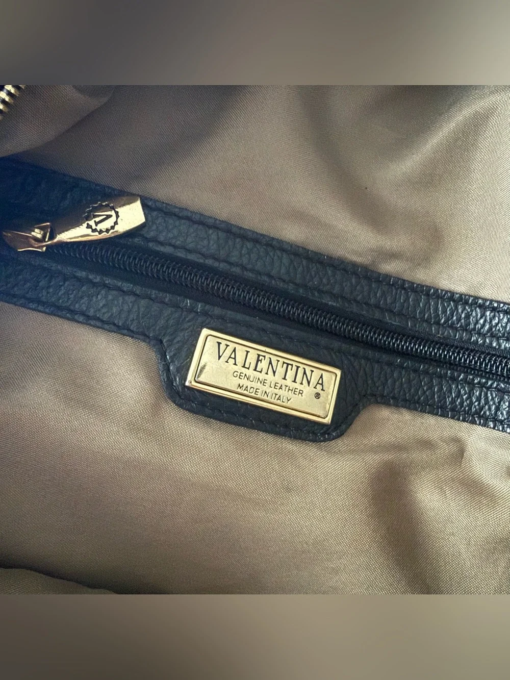 Valentina Black and Brown Genuine Leather Backpack
